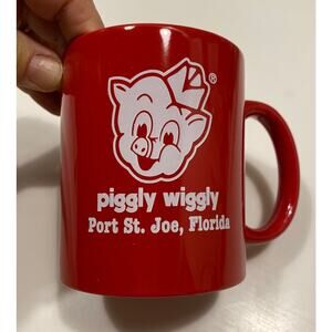 Piggly Wiggly Port St. Joe Red Coffee Mug 3-3/4” Tall